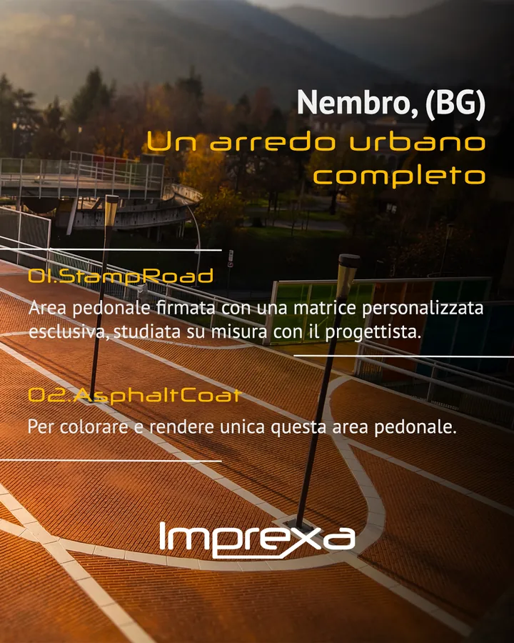 Post Instagram Nembro (BG): un arredo urbano completo con StampRoad e AsphaltCoat