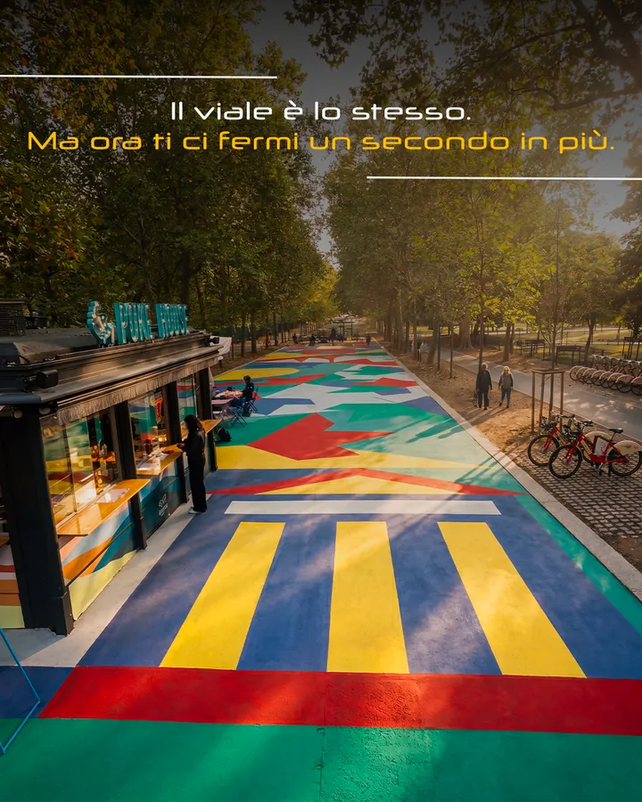 Post Instagram: il viale è lo stesso, ora colorato