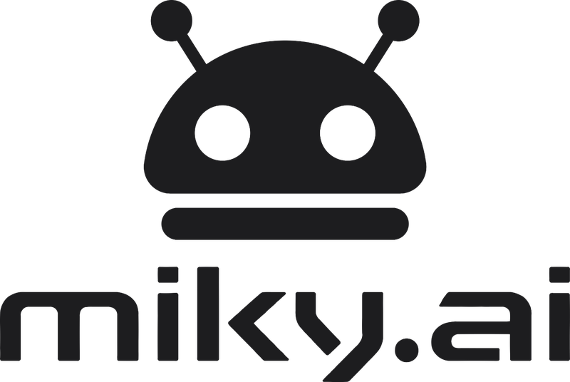 Miky — lockup Carbone su chiaro