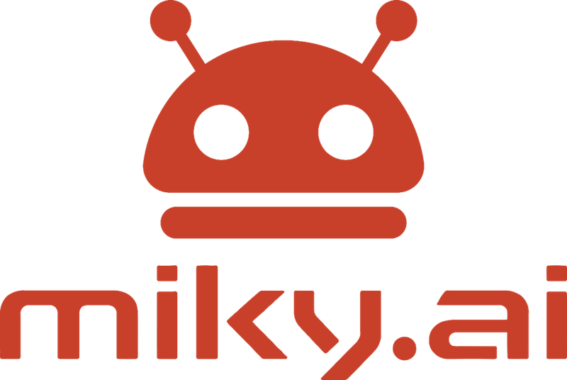 Miky — lockup B: simbolo e logotipo senza payoff in Lobster